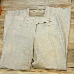 Ann Taylor loft low rise wide leg linen pant size 4